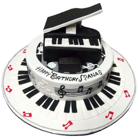 Piano & Gittar Theme Cake (TH-3024)