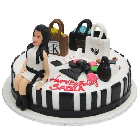 Fondant Makeup Theme Cake (FGT-7003)