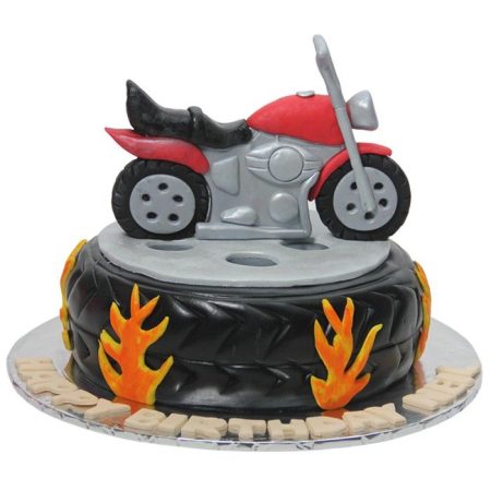 Fondant Cake Tyre &  Bullet Cake (FBT-6004)