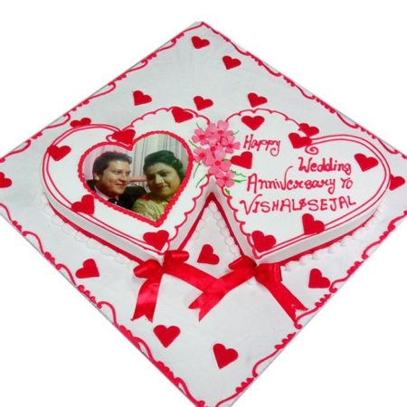 Double Heart Shape Cake (WD-1021)