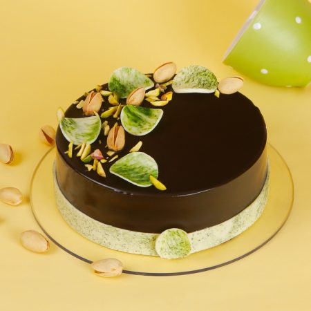 Pistachio Kunafa Cake