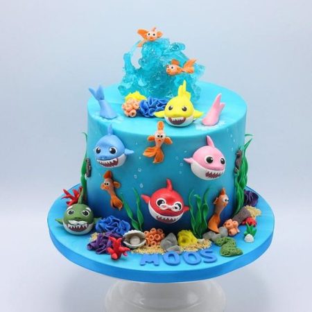 Fondant Baby Fish Theme Cake (FTH-3010)