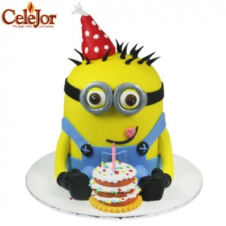 Fondant Minions Theme Cake (FCT-5004)