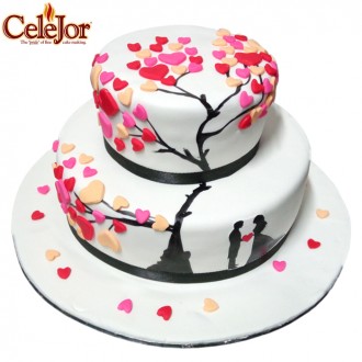 Fondant Flower Cake  (FWD-1011)