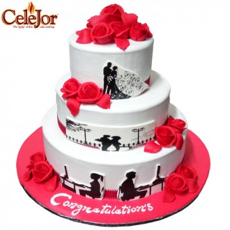 WEDDING CUPLE CAKE (WD-1009)