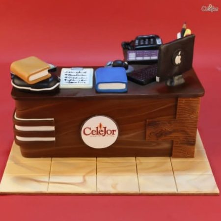 Fondant Office Table Cake (FTH-3020)