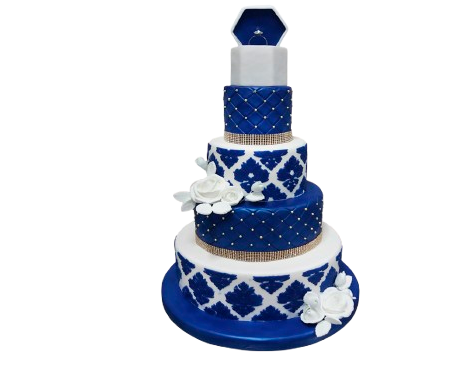 Fondant Engagement Cake (FWD-1032)