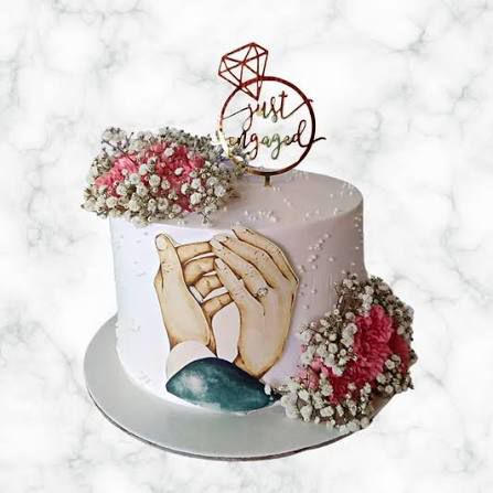 Just Engaged Cake (WD-1043)