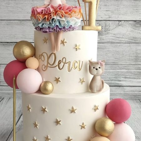 Girl & Balloon Cake (GT-7033)